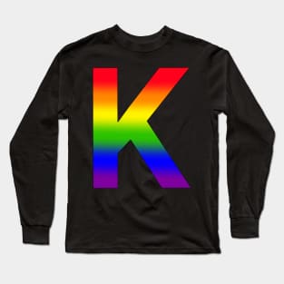 Rainbow Letter K Long Sleeve T-Shirt